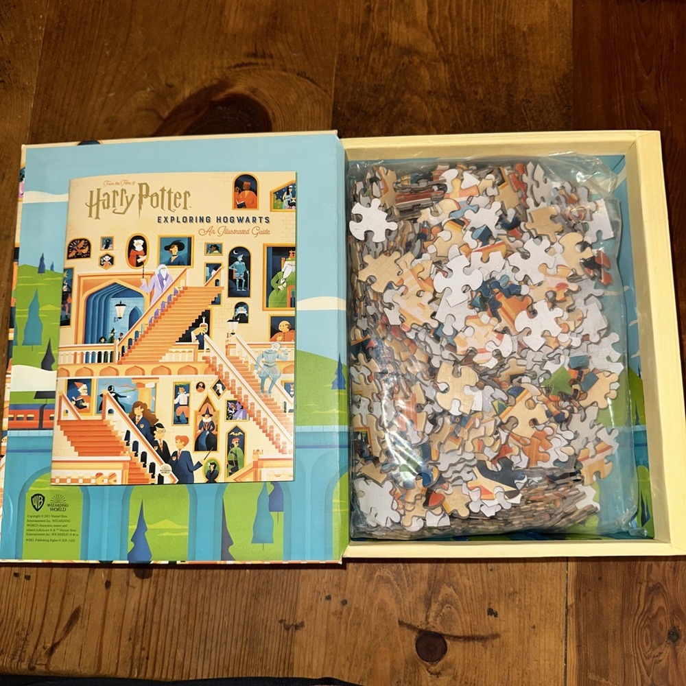 Harry Potter Exploring Hogwarts 500 Pc Puzzle And Book Set New Think Christmas - Picture 3 of 3